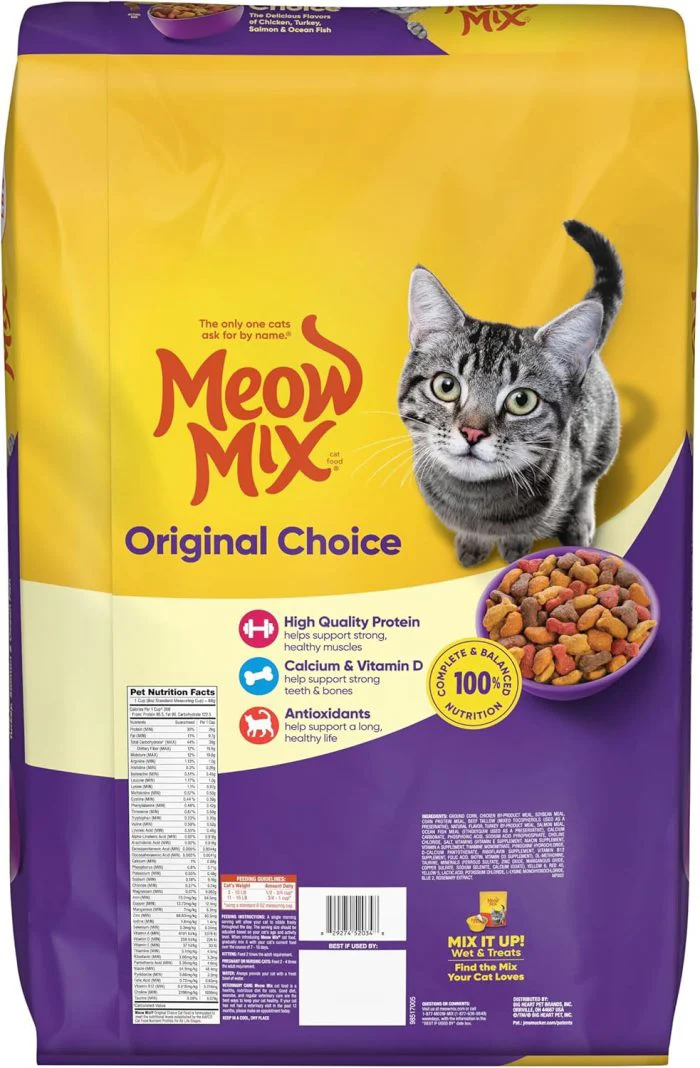 Meow Mix : Original Choice Dry Cat Food, 22 lb Bag - Image 8