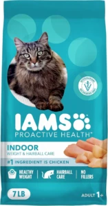 Indoor Cat Food for Weight & Hairball Control | 7lb Bag