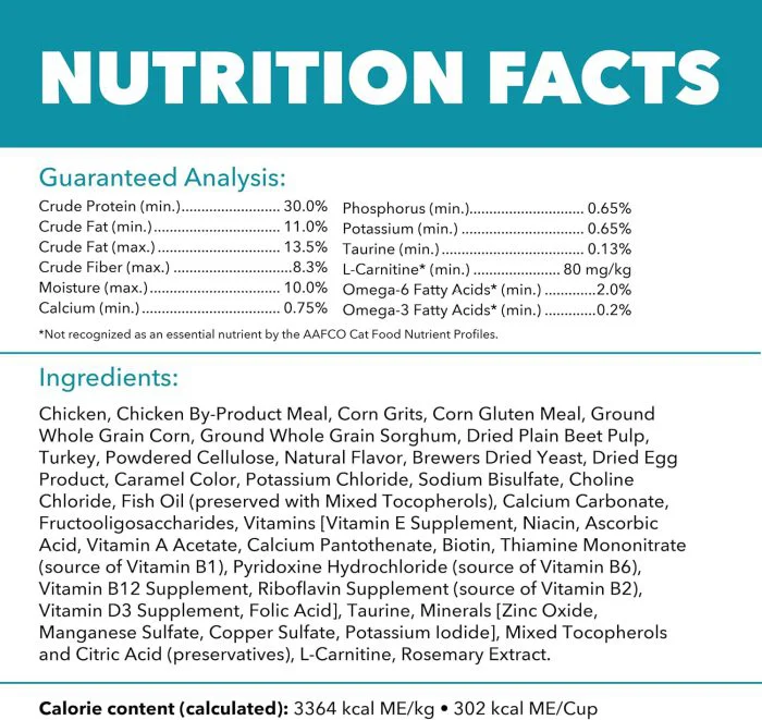 Indoor Cat Food for Weight & Hairball Control | 7lb Bag - Image 9