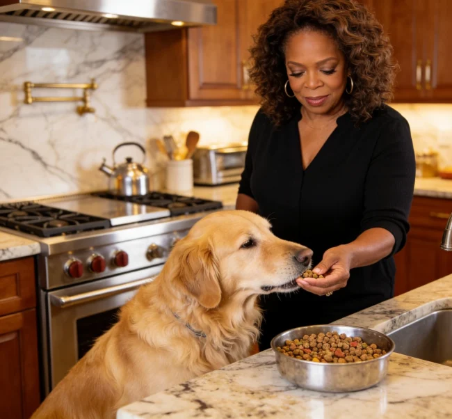 What does Oprah feed her dog?